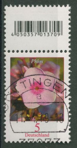 Bund 2017 Blumen aus 500er-Rolle 3296 S Zd 3 mit EAN mit TOP-Stempel