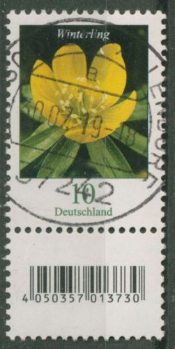Bund 2017 Blumen aus 500er-Rolle 3314 S Zd 1 mit EAN + Nr. mit TOP-Stempel
