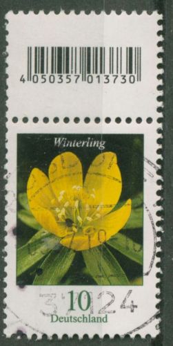 Bund 2017 Blumen aus 500er-Rolle 3314 S Zd 3 mit EAN mit TOP-Stempel
