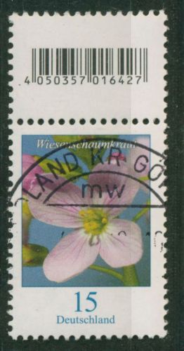 Bund 2018 Blumen Rollenmarke 3424 S Zd 3 mit EAN mit TOP-Stempel