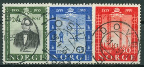 Norwegen 1954 Telegraphie Rundfunk 387/89 gestempelt