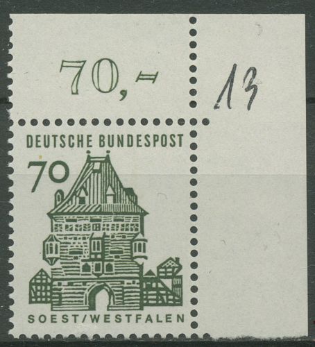 Bund 1964/65 Bauwerke klein, Soest Westfalen 460 Ecke 2 postfrisch