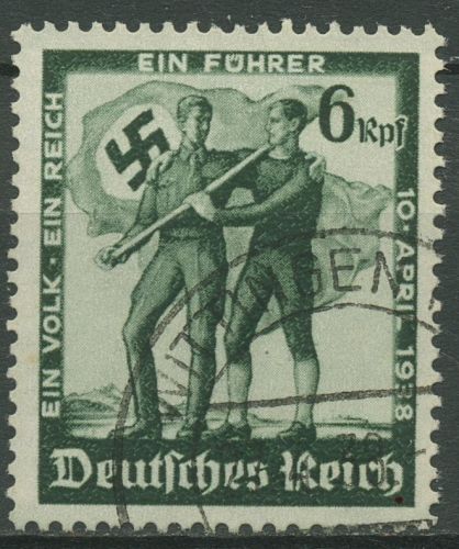 Deutsches Reich 1938 Volksabstimmung in Österreich 662 gestempelt