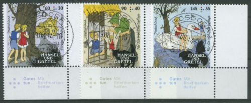 Bund 2014 Grimms Märchen Hänsel u. Gretel 3056/58 Ecke 4 TOP-Stempel (E4618)