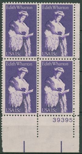 USA 1980 Schriftstellerin Edith Wharton 1439 Viererblock Pl.-Nr. postfrisch