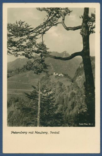 Petersberg mit Heuberg Inntal brannenburg, gelaufen 1953 (AK5559)