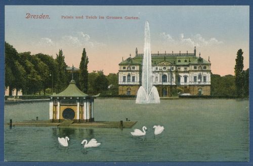 Dresden Palais und Teich im Großen Garten, ungebraucht (AK5798)