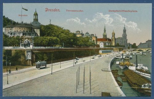 Dresden Terrassenufer Dampfschifflandeplatz, ungebraucht (AK5791)
