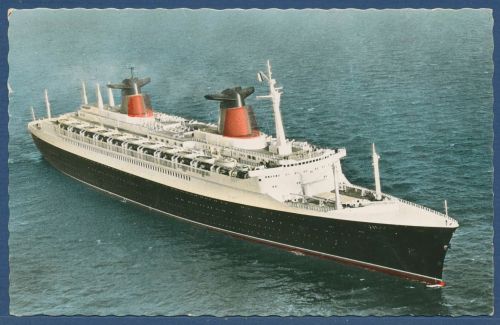 France größtes Passagierschiff der Frech Line, gelaufen 1965 (AK5764)