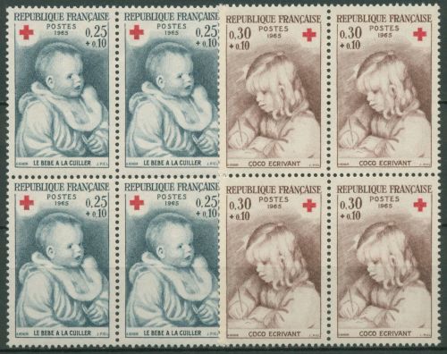 Frankreich 1965 Rotes Kreuz Gemälde 1532/33 4er-Block postfrisch (C66870)
