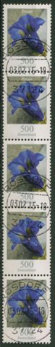 Bund 2011 Blumen aus 100er-Rolle 2877 5er-Streifen mit Nr. mit TOP-Stempel