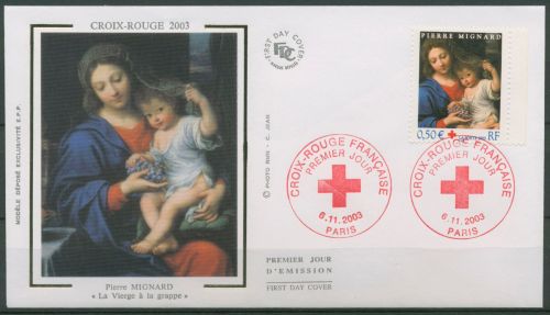 Frankreich 2003 Rotes Kreuz Weihnachten 3762 FDC (X62202)