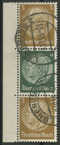 Deutsches Reich Zusammendrucke 1937/39 Hindenburg S 152 LR gestempelt