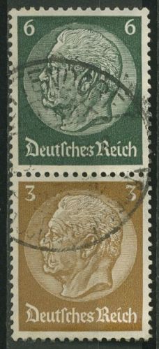 Deutsches Reich Zusammendrucke 1937/39 Hindenburg S 153 gestempelt