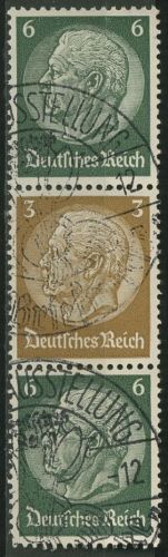 Deutsches Reich Zusammendrucke 1937/39 Hindenburg S 154 gestempelt