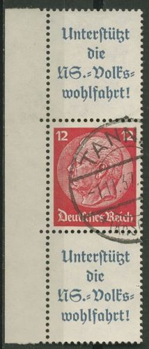 Deutsches Reich Zusammendrucke 1937/39 Hindenburg S 156 LR gestempelt