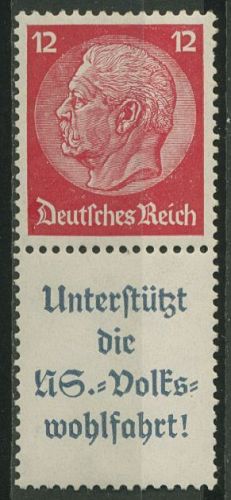 Deutsches Reich Zusammendrucke 1937/39 Hindenburg S 157 mit Falz