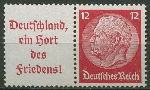 Deutsches Reich Zusammendrucke 1936/37 Hindenburg W 67 postfrisch