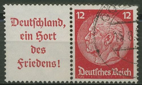 Deutsches Reich Zusammendrucke 1936/37 Hindenburg W 67 gestempelt