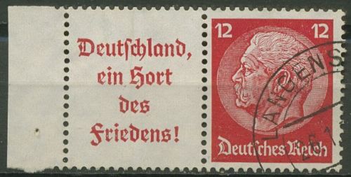 Deutsches Reich Zusammendrucke 1936/37 Hindenburg W 67 LR gestempelt