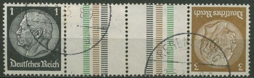 Deutsches Reich Zusammendrucke 1934 Hindenburg KZ 20 gestempelt