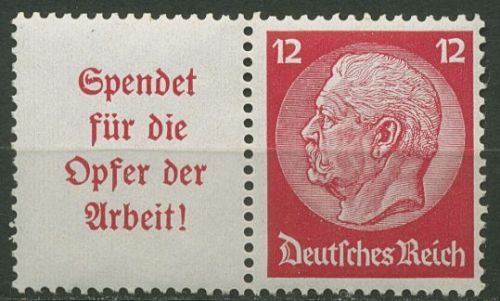 Deutsches Reich Zusammendrucke 1934 Hindenburg W 61 postfrisch