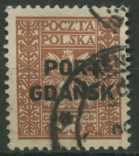 Polen Port Gdansk 1929 Marken mit Aufdruck 22 gestempelt