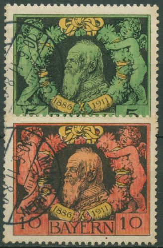 Bayern 1911 25 Jahre Regentschaft von Prinzregent Luitpold 92/93 A gestempelt