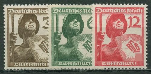 Deutsches Reich 1937 Luftschutz 643/45 mit Falz