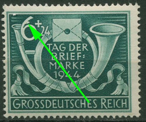 Deutsches Reich 1944 Tag der Briefmarke mit Plattenfehler 904 I postfrisch