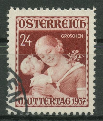 Österreich 1937 Muttertag Mutter und Kind 638 gestempelt
