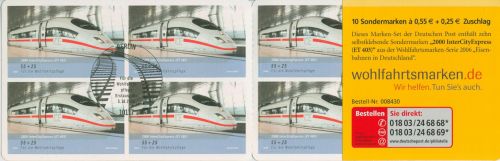 Bund Markenheftchen 2006 Eisenbahn MH 64 (2567) ESST BERLIN (C18171)