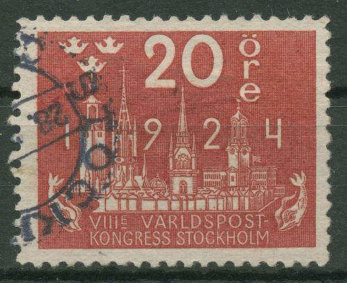 Schweden 1924 Weltpostkongress Stockholm Kirchtürme 147 gestempelt