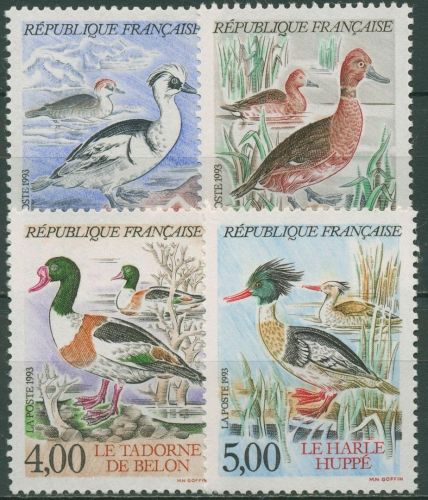 Frankreich 1993 Tiere Vögel Entenvögel 2933/36 postfrisch