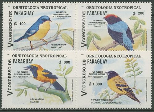 Paraguay 1995 Orntihologenkongress Vögel Singvögel 4693/96 postfrisch