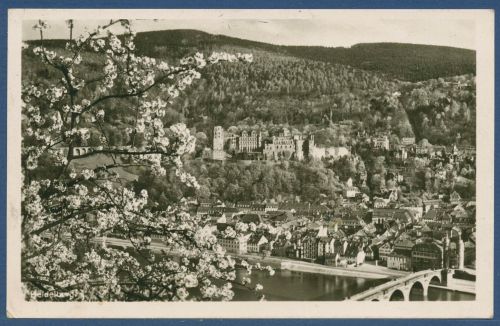 Heidelberg Altstadt Schloß Foto, gelaufen 1953 (AK5728)