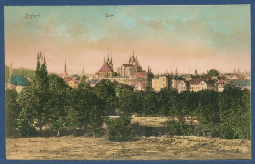 Erfurt Gesamtansicht, gelaufen 1909 (AK5725)