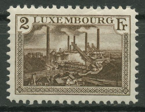 Luxemburg 1925 Hüttenwerk Esch 164 mit Falz