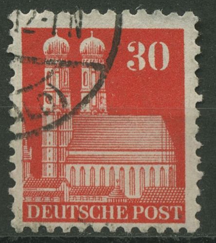 Bizone 1948 Bauten mit weiter Zähnung 88 XF gestempelt