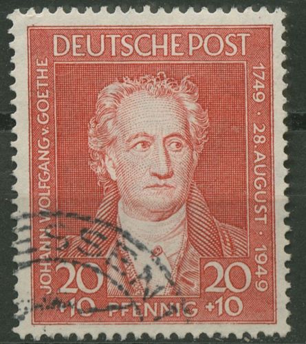 Bizone 1949 200. Geburtstag von Johann Wolfgang von Goethe 109 gestempelt