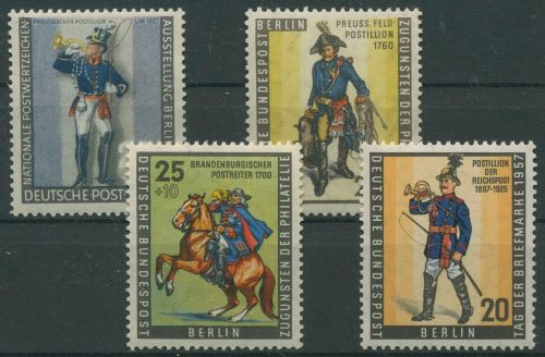 Berlin 1954/57 Set 4 Postillione 120, 131, 158 u. 176 postfrisch (R1)