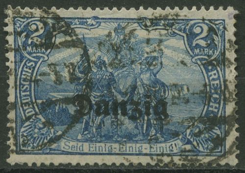 Danzig 1920 Freimarke mit Aufdruck 11 b gestempelt