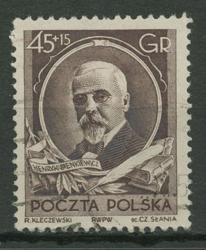 Polen 1952 Schriftsteller Henryk Sienkiewicz 778 gestempelt