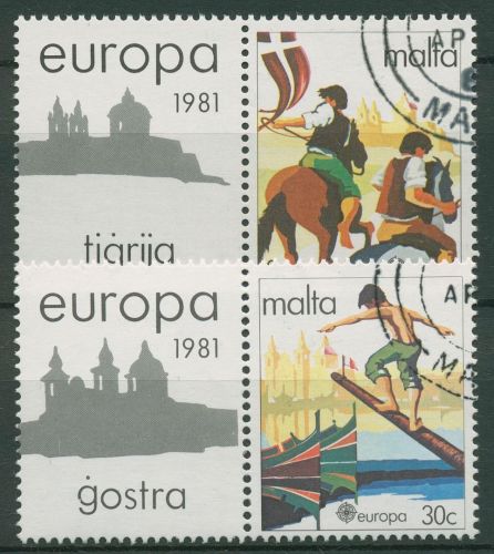 Malta 1981 Europa CEPT Folklore 628/29 Zf gestempelt