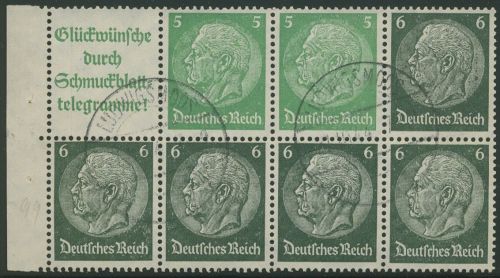 Dt. Reich 1940/41 Markenheftchenblatt Hindenburg H-Bl. 99.1 B gestempelt