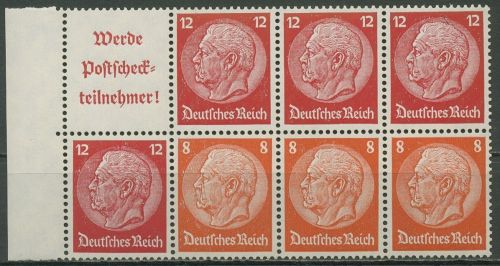 Deutsches Reich 1939 Markenheftchenblatt Hindenburg H-Blatt 97 B postfrisch