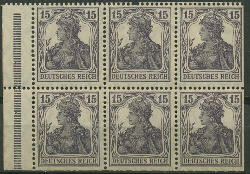 Deutsches Reich 1917 Heftchenblatt Germania H.-Bl. 15 a A 1.2 mit Falz