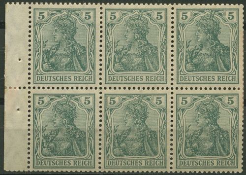 Deutsches Reich 1919 Heftchenblatt Germania H.-Bl. 2 II a 0 mit Falz