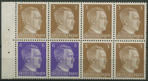 Dt. Reich 1941 Markenheftchenblatt Hitler H-Bl. 118 B postfrisch