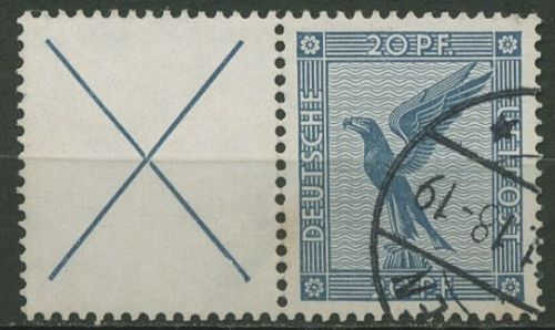Deutsches Reich Zusammendrucke 1931 Flugpost W 21.1 gestempelt, Mängel